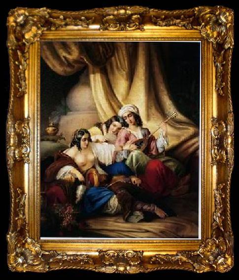 framed  unknow artist Arab or Arabic people and life. Orientalism oil paintings 163, ta009-2